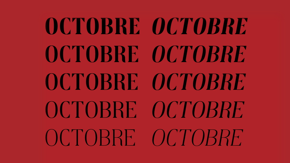 October font draws inspiration from French cemetery tombstones with a spooky twist