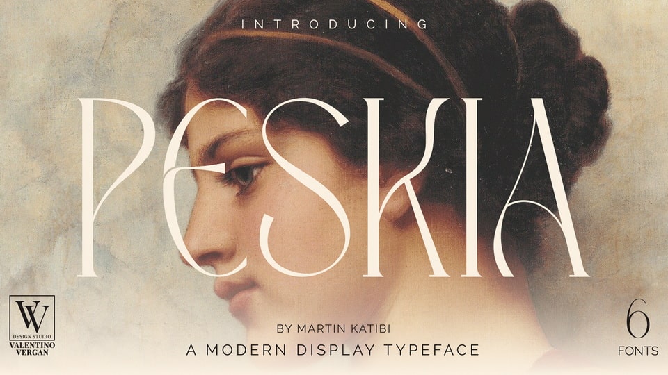 Peskia: A Chic and Nostalgic Font with Art Nouveau Influences