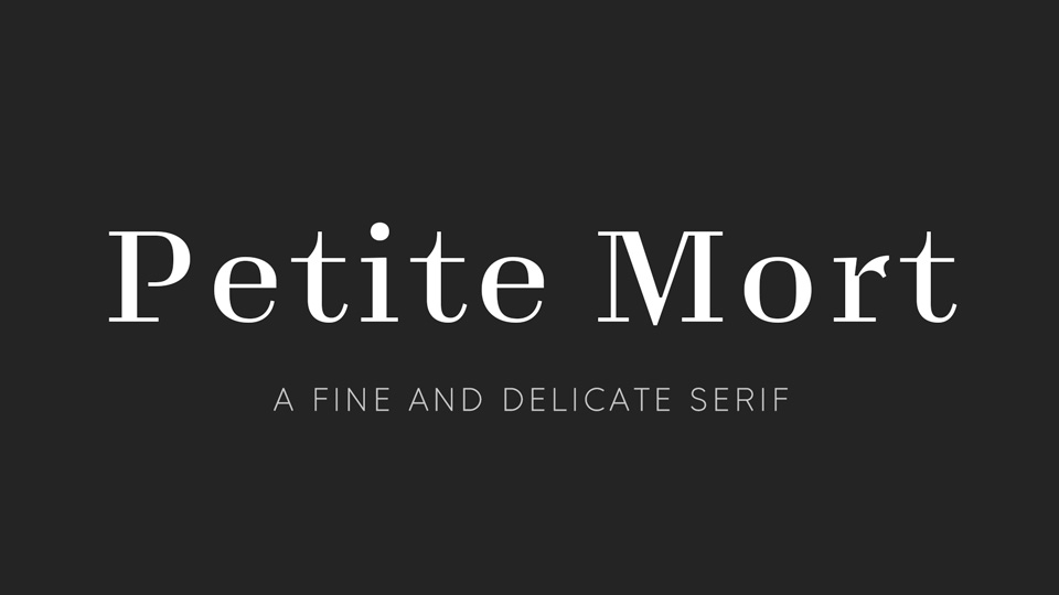 

Petite Mort: A Modern Take on the Classic Didot Typeface