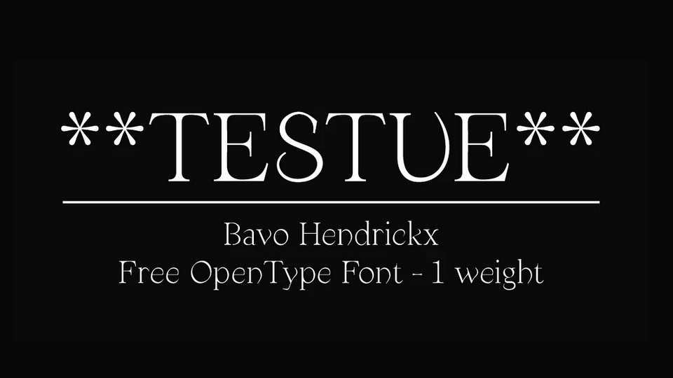 

Testue: A Modern High Contrast Serif Typeface