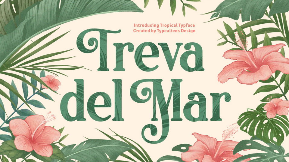 

Treva Del Mar: A Serif Font with an Eye-Catching Decorative Uppercase Exuding Elegance