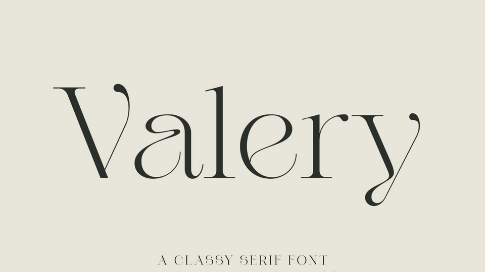 Valery: A Sophisticated Serif Display Font for Elegant Design Projects