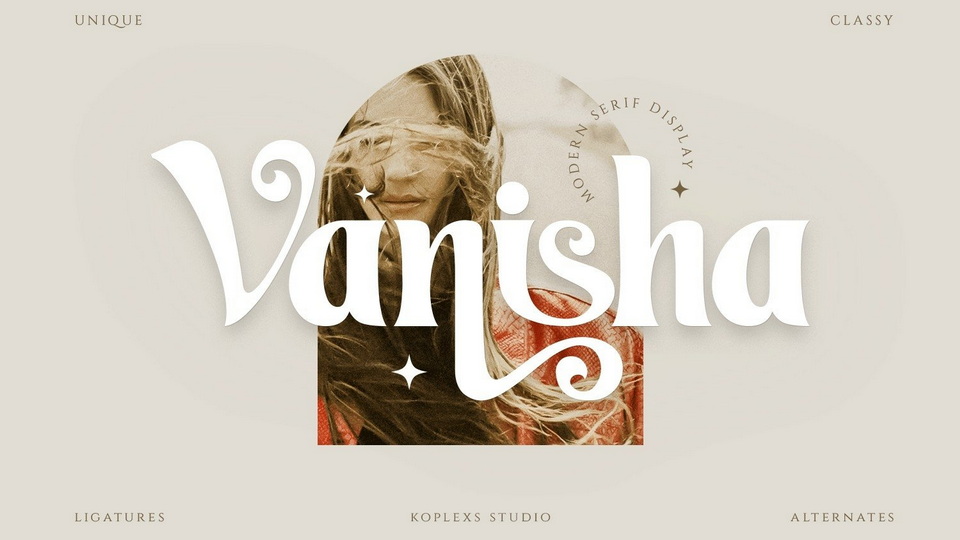  Vanisha: A Versatile Serif Display Font with Unique Ligatures and Multilingual Support