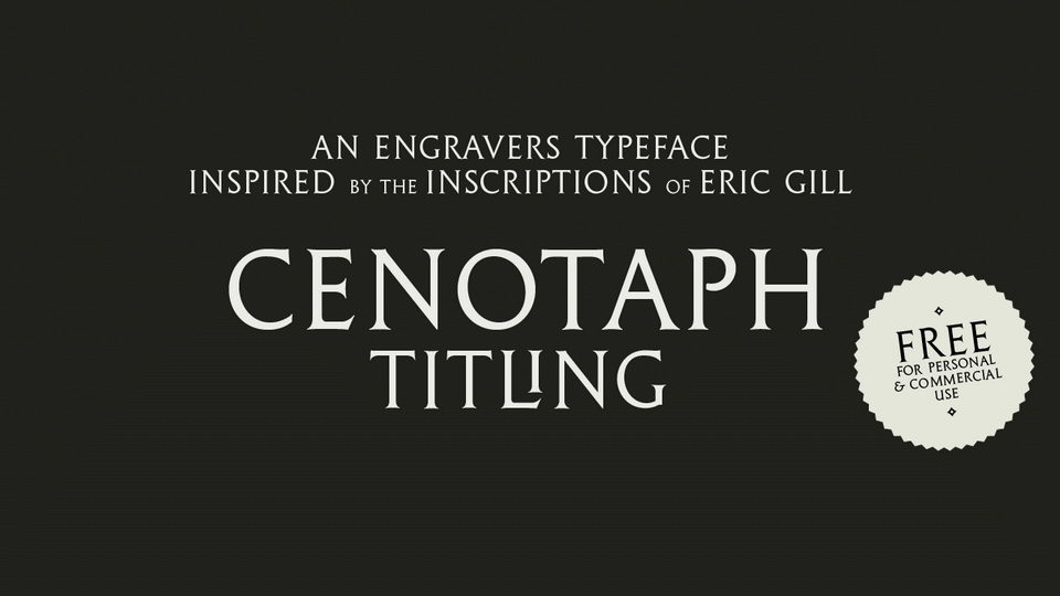 

Cenotaph: A Timeless Typeface Drawing Influence from Eric Gill