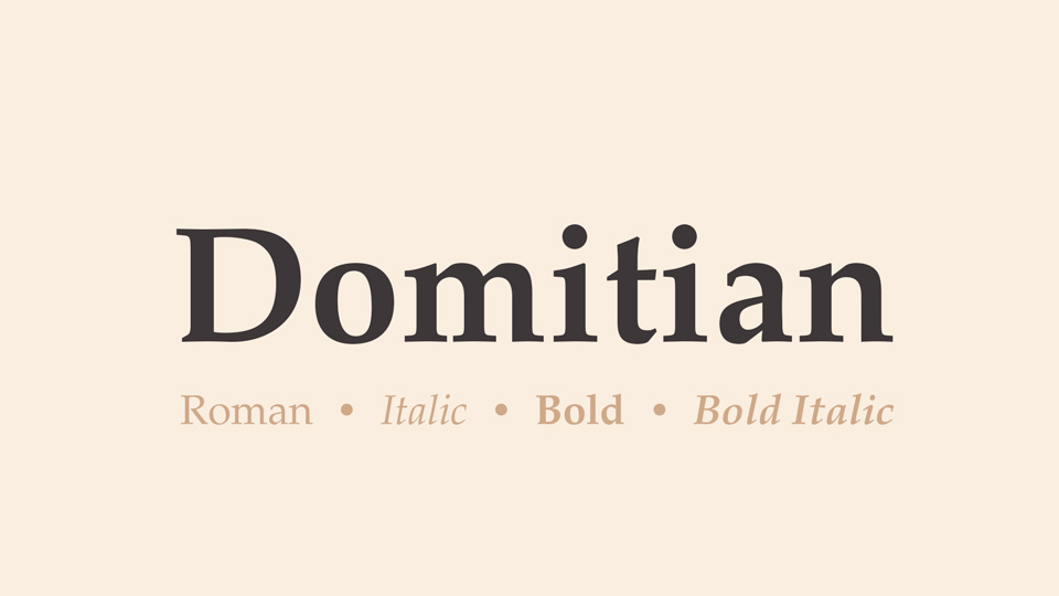 

Domitian: A Stunning Font Family Inspired by Hermann Zapf's Palatino Design