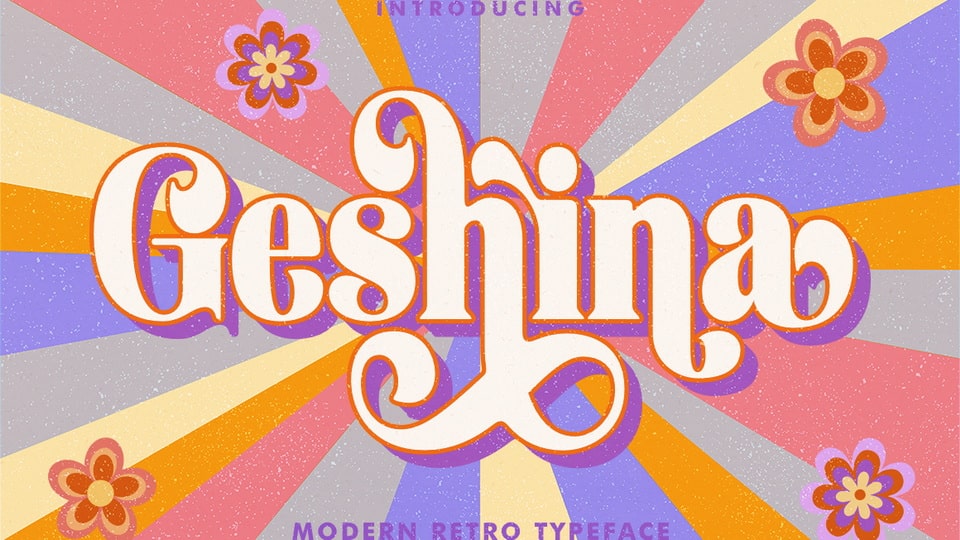 
Geshina: A Retro Display Font with Curvy Letters