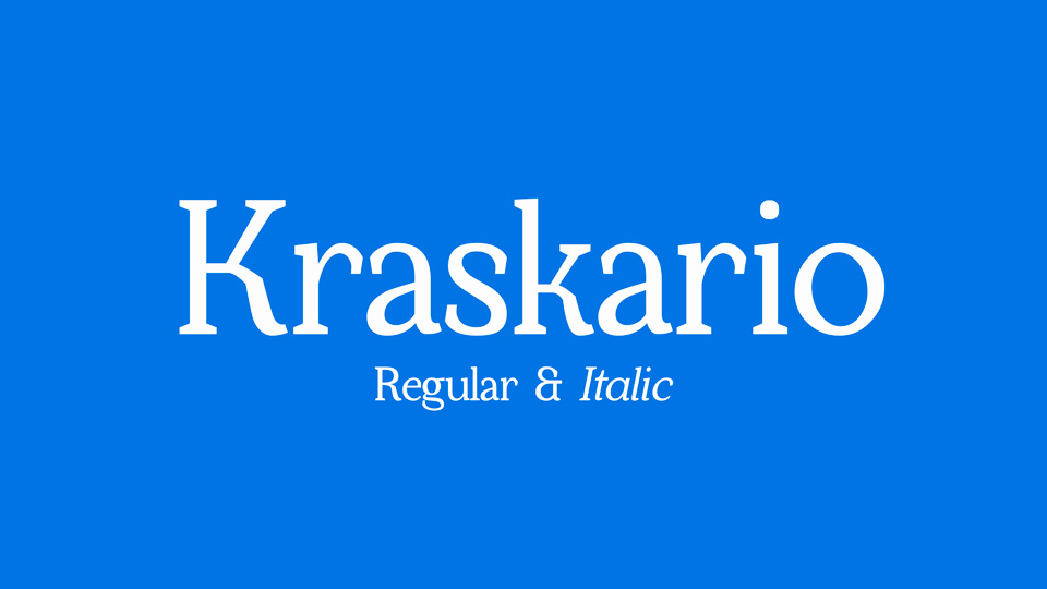 

Kraskario Font: Readability and Versatility for Editorial Design and Printing Texts