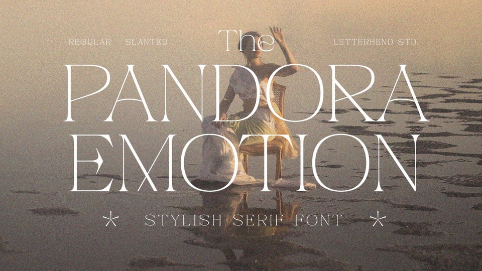 

Pandora Emotion: Elegant and Stylish Serif Font with Glamour and Luxury