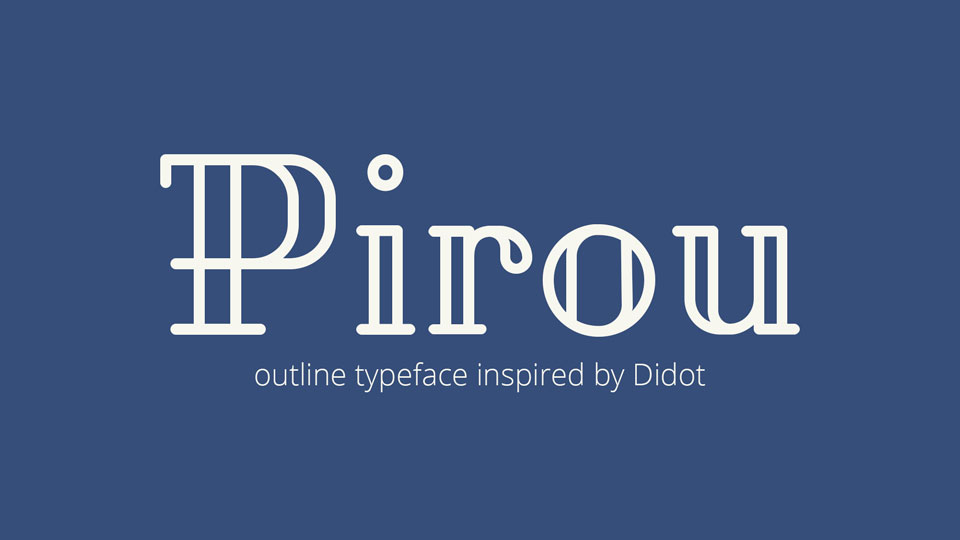 

Pirou: An Innovative, Highly Stylized Typeface Inspired by the Classic Didot Font