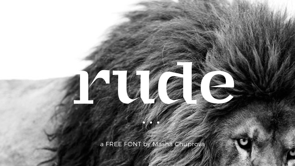

Rude: A Unique Chunky Serif Font with Eye-Catching Details