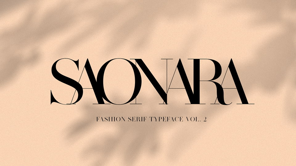 

SAONARA: A Timeless Typeface Inspired by Fashion