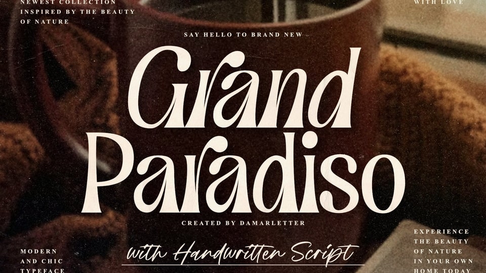 Grand Paradiso: An Opulent and Sophisticated Display Typeface for Elegant Designs