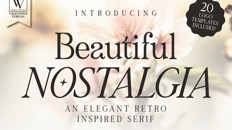  Beautiful Nostalgia: A Retro-Inspired Serif Font with Italic Version and Creative Ligatures