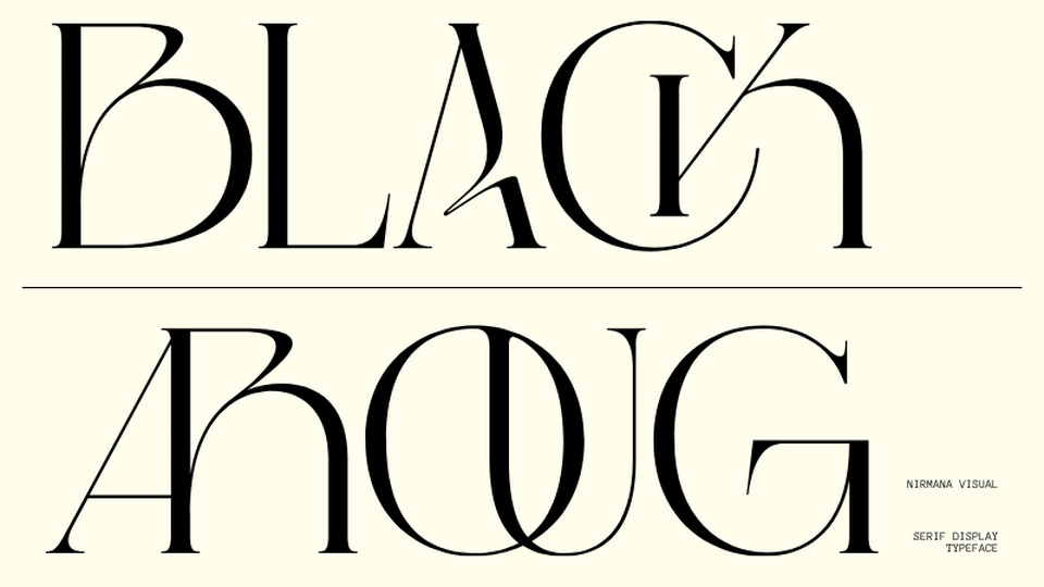 Black Aroug: A Stylish Display Font Inspired by Art Nouveau Movement