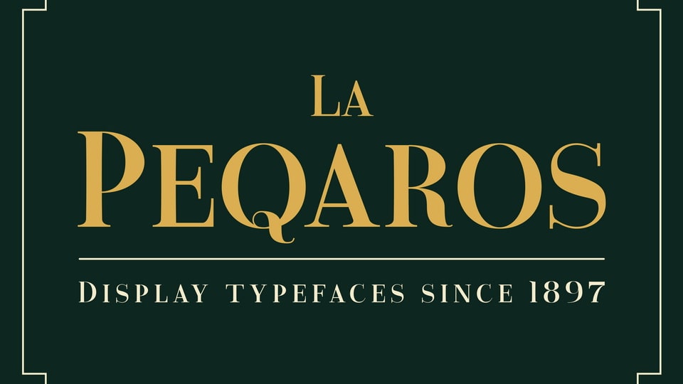 La Peqaros: A Timeless Display Typeface Inspired by Vintage Wine Bottle Labels