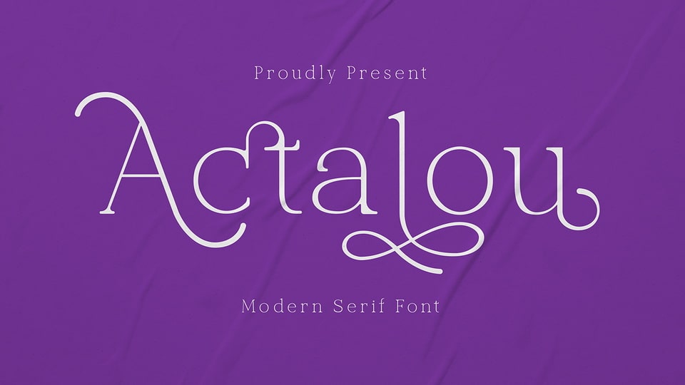 Actalou: A Refined Serif Font Blending Tradition and Modernity