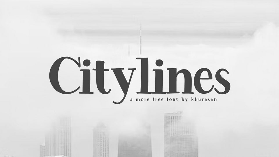 Citylines: A Hand-Drawn Serif Font with Artistic Contrast