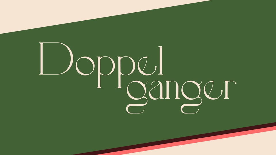 Doppelganger: A Retro Serif Font with a Strange Twist
