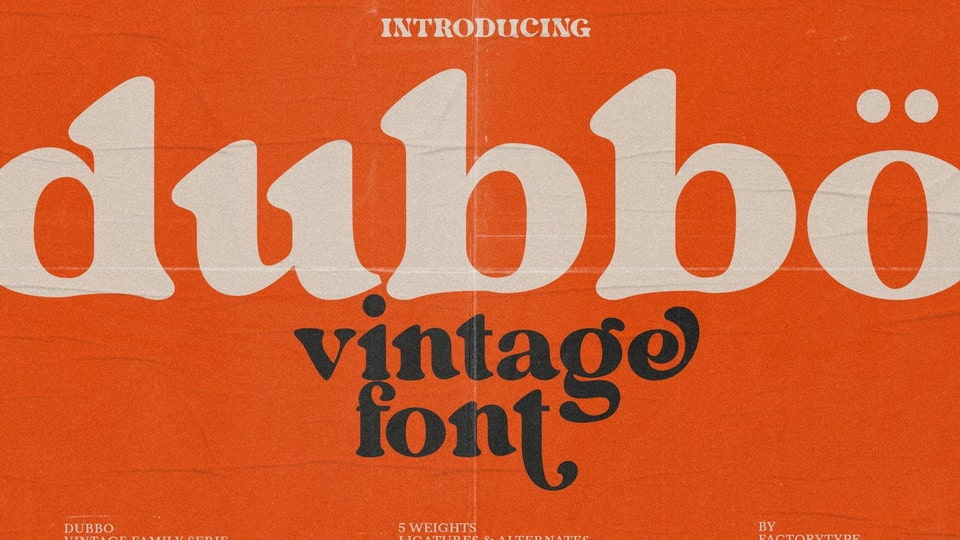Dubbo: A Groovy and Vintage Font
