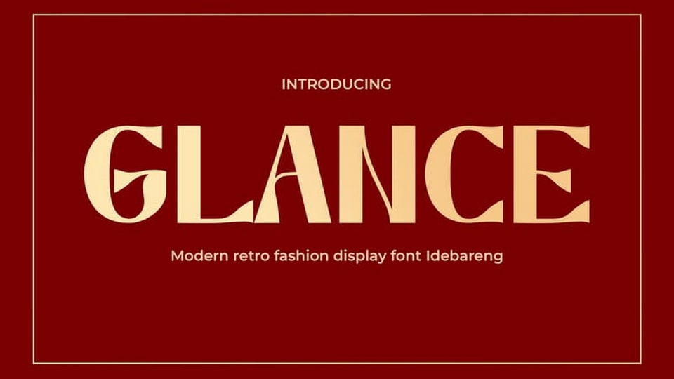 Glance: The Modern Retro Fashion Display Font
