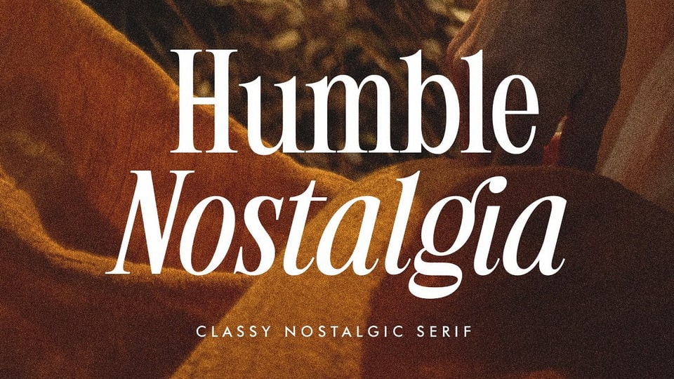 Humble Nostalgia: A Classic Serif Font with a Modern Twist