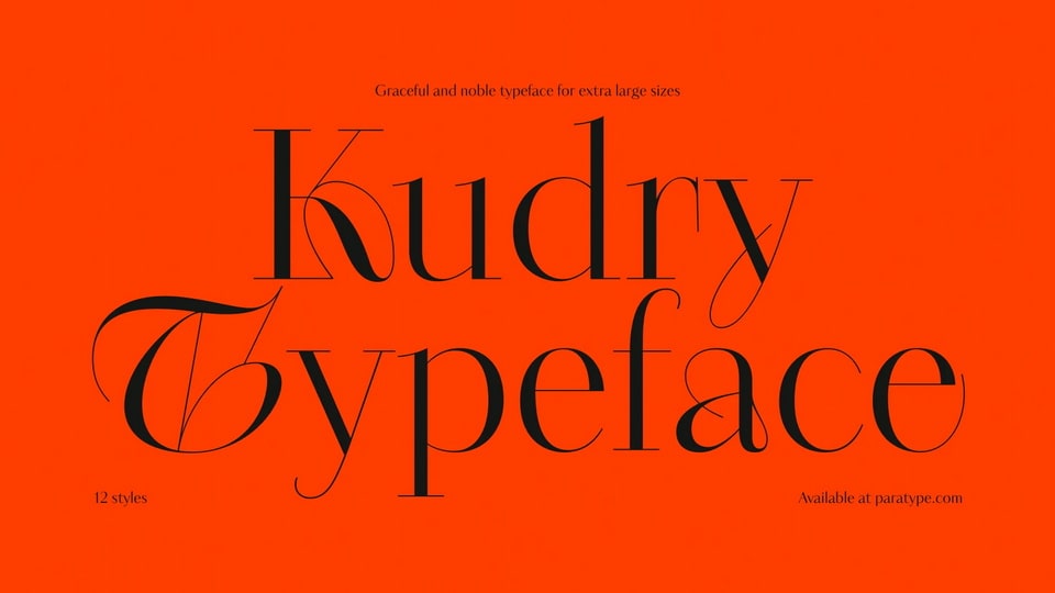 Kudry: An Elegant Font Family for Modern Design