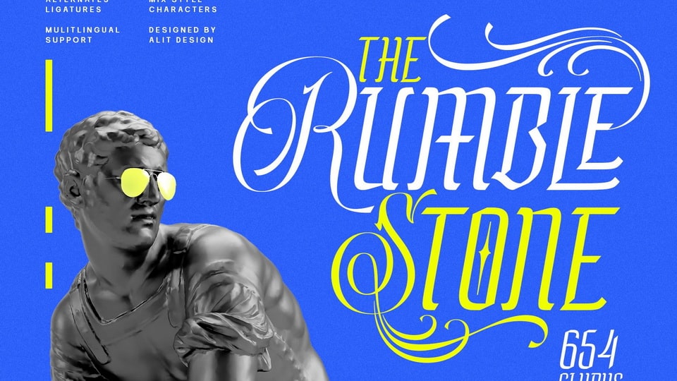 Rumble Stone: A Bold and Edgy Font for Tattoos and Clothing