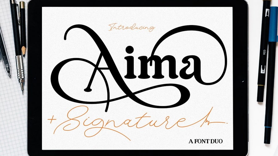 Aima Font Duo: A Playful and Energetic Signature Font