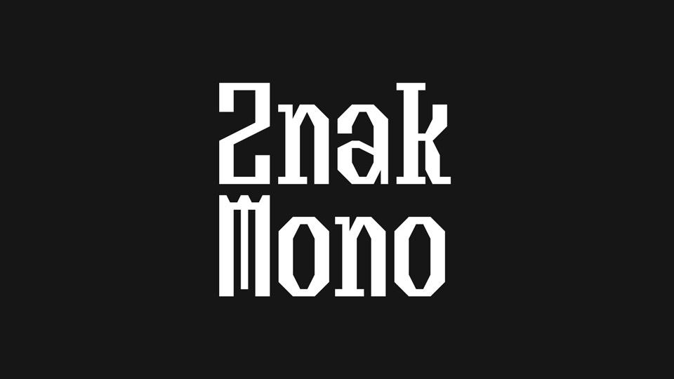 

Znak Mono: A Bold and Sharp Looking Typeface