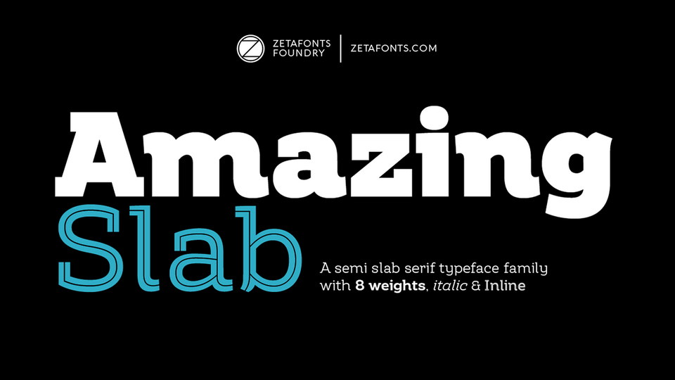 Amazing Slab: A Versatile Typeface Family for Innovative and Dynamic Design