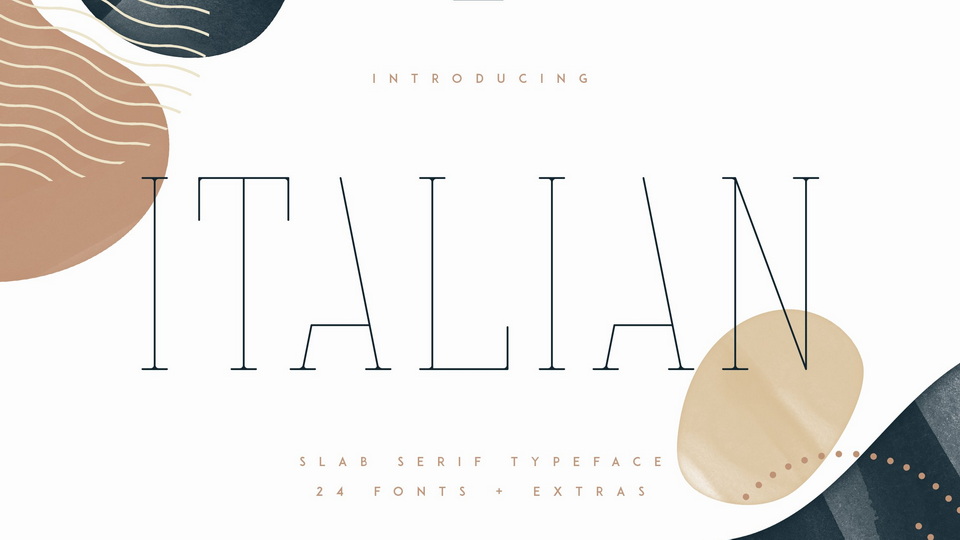 Italian: A Sleek and Versatile Font with 24 Captivating Styles for Designers