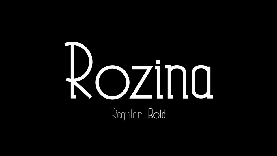 

Rozina: An Eye-Catching and Unique Typeface for the Girl Band Rózinky