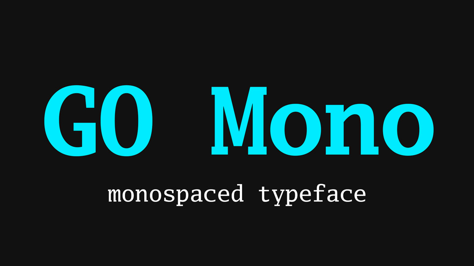 

Go Mono: A Versatile Font for Coding, Programming, and Headlines