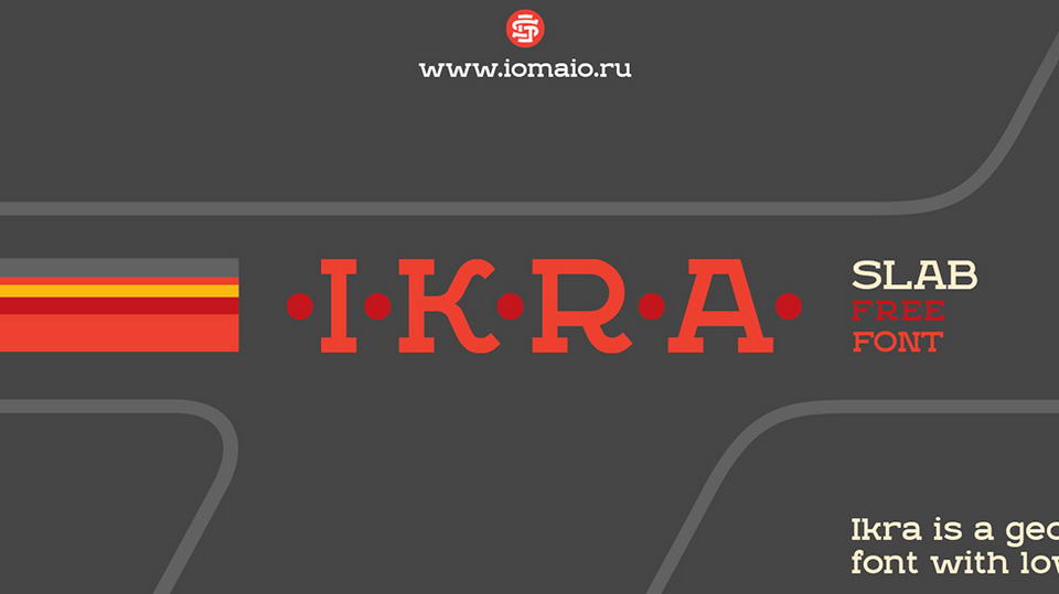 
Ikra: Geometric Slab Serif Font with Low Contrast