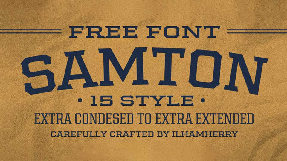 

Samton: A Stylish Slab Serif Font with a Vintage Look