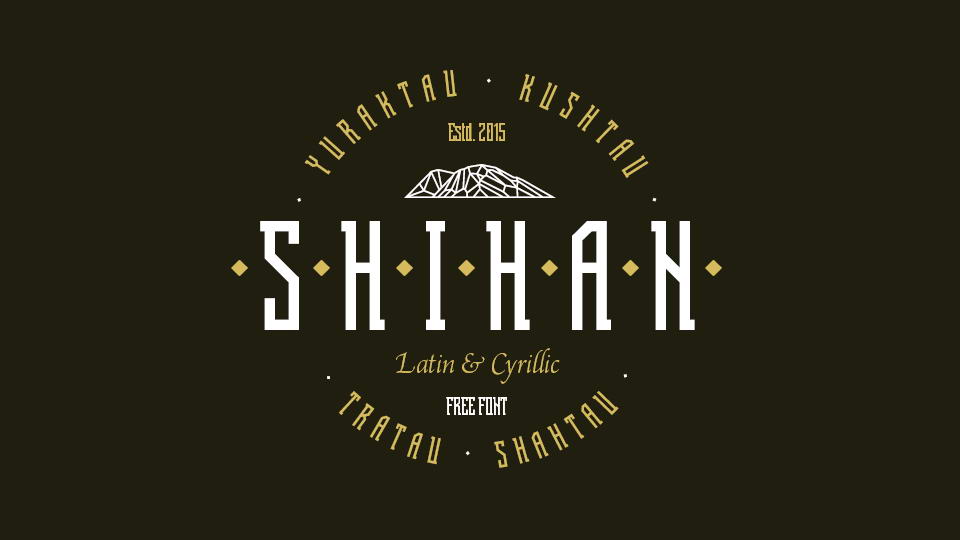 
Shihan: A Free Typeface Inspired by Bashkir Geometrical Ornaments